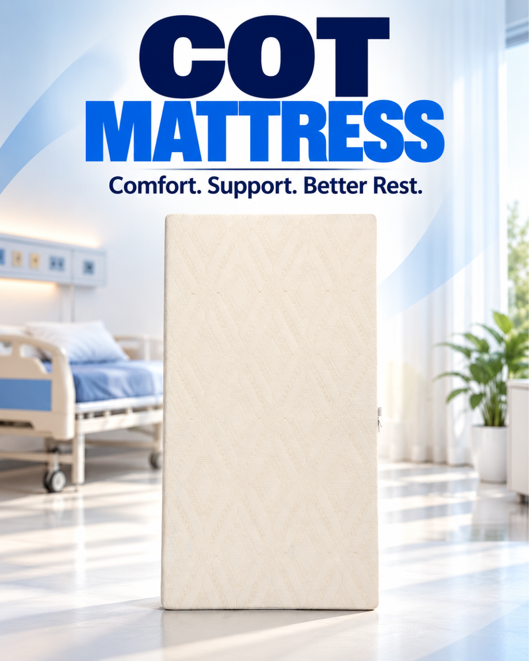 New Born Cream Color Cot Mattress