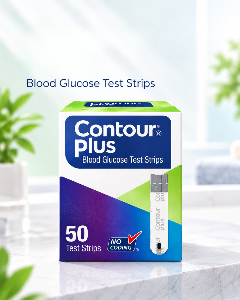 Glucometer Test Strips – Contour Plus Elite, 50's