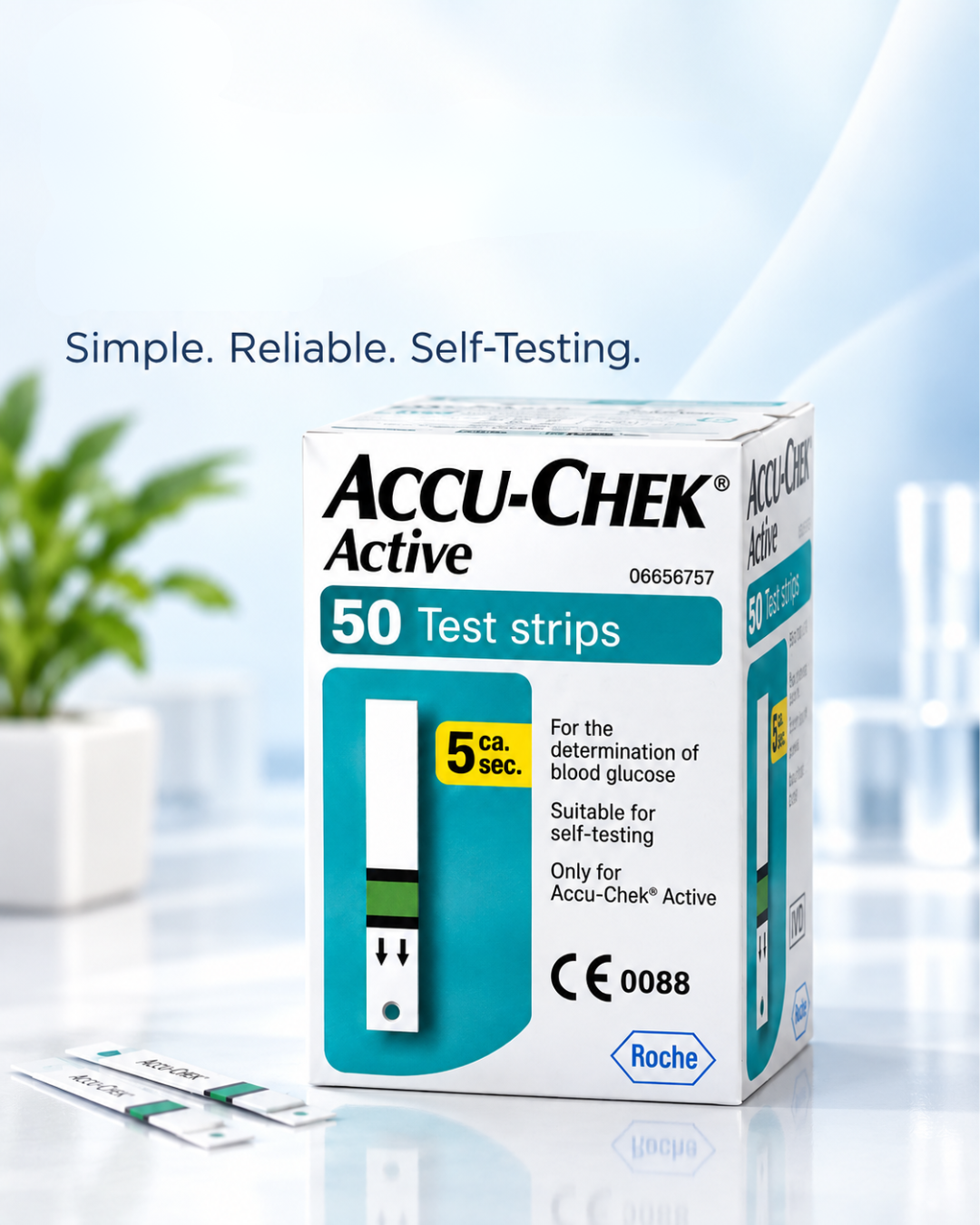 Glucometer Test Strips – Accu-Chek Active, 50's