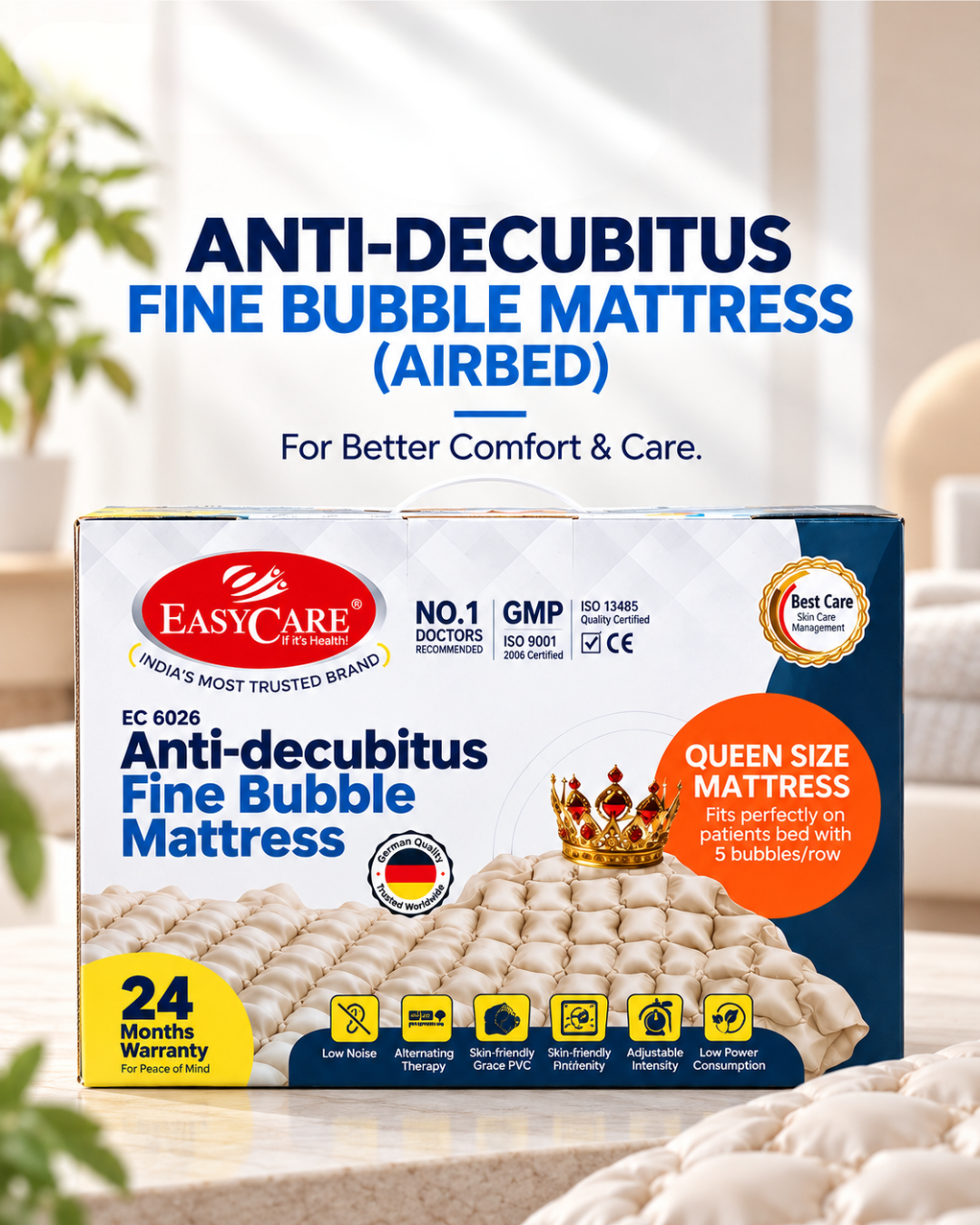 Anti-Decubitus Fine Bubble Mattress (Airbed) – EC 6026