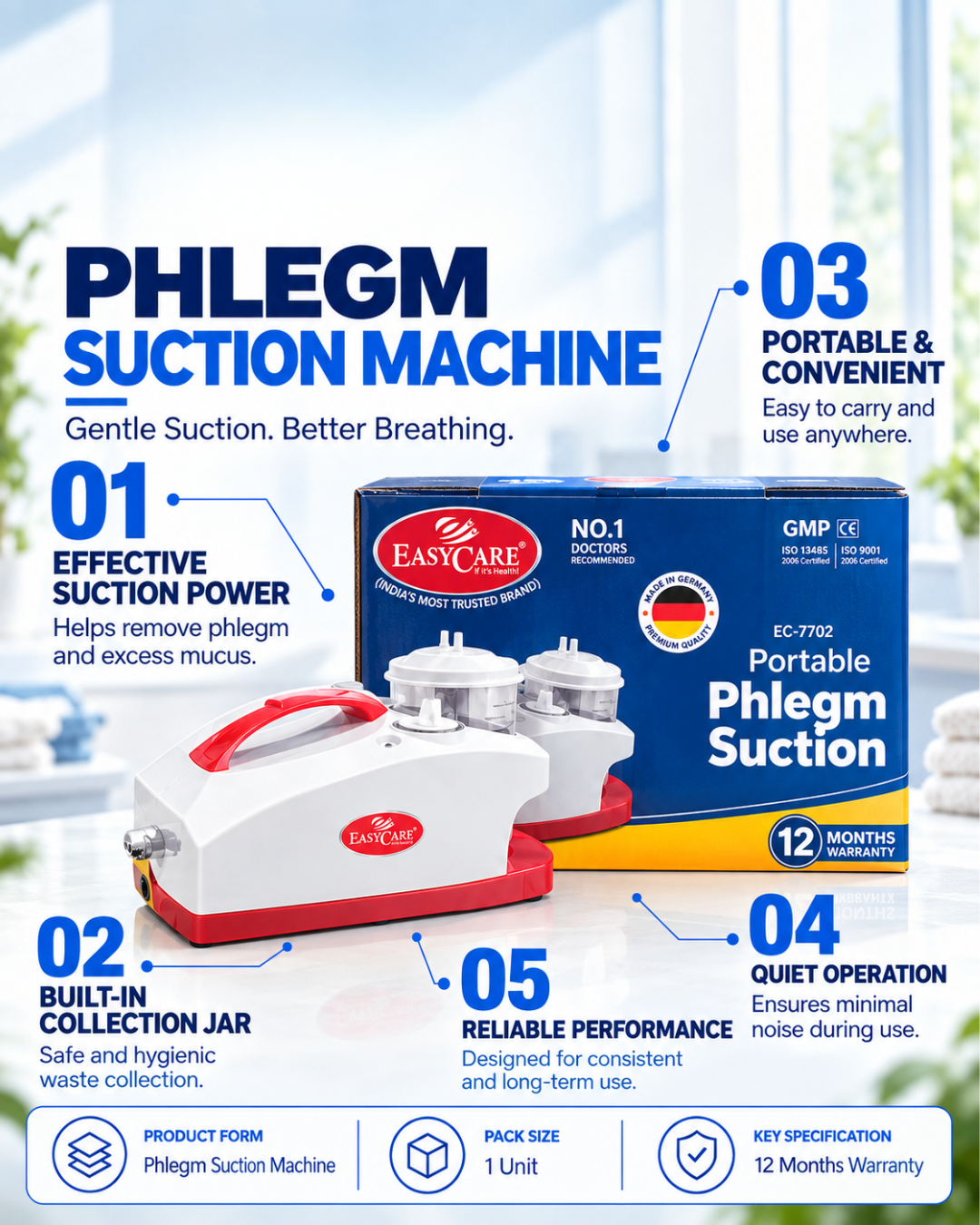 32. PHLEGM SUCTION MACHINE – EASYCARE – EC 7742 – 2