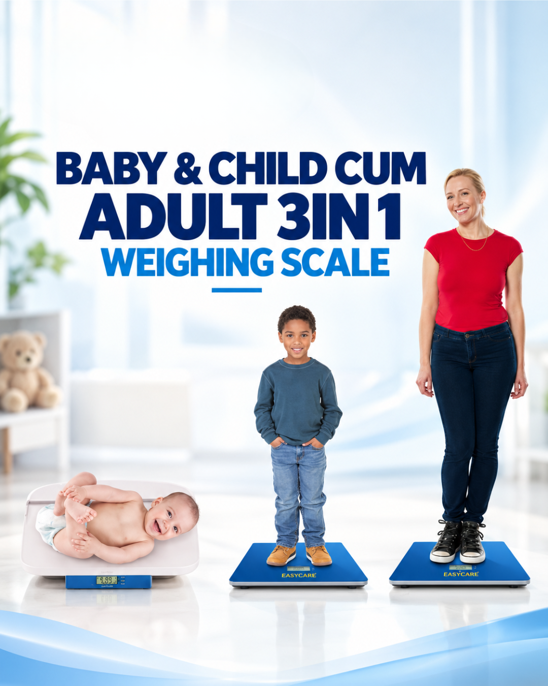 Baby & Child Cum Adult 3-in-1 Weighing Scale – EC 3402A