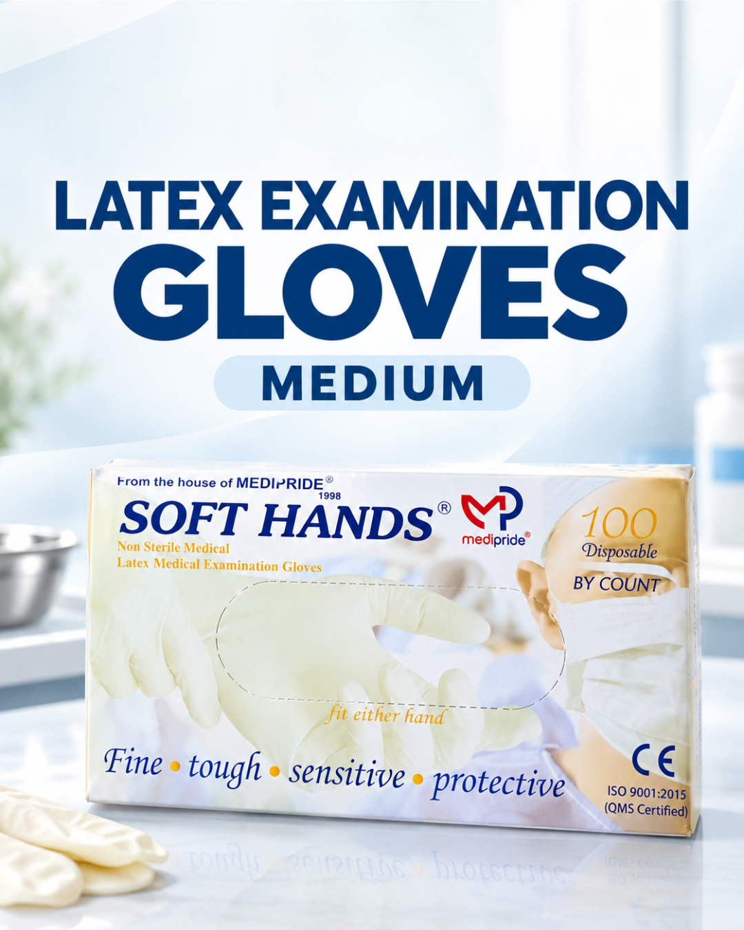 Soft Hands Latex Medical Examination Gloves