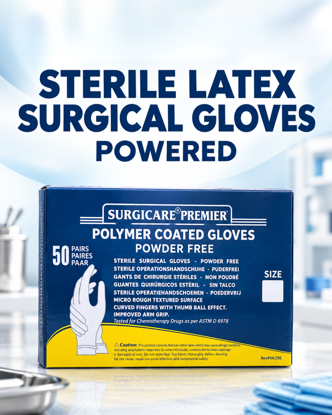 Surgicare Premier Sterile Latex Surgical Gloves – Powder Free