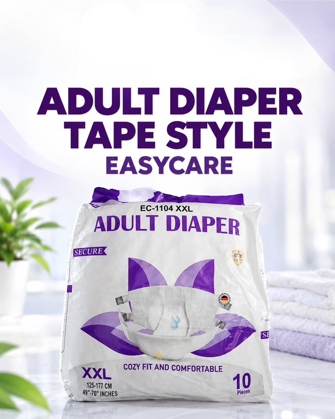 Adult Diaper – Tape Style – EC 1104