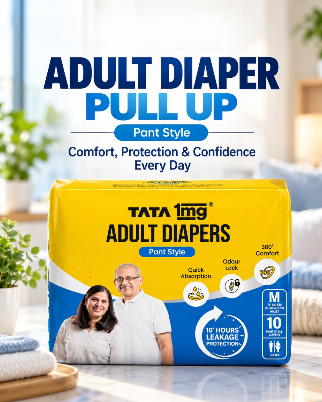 Adult Diaper Pull-Up – Pant Style, Medium
