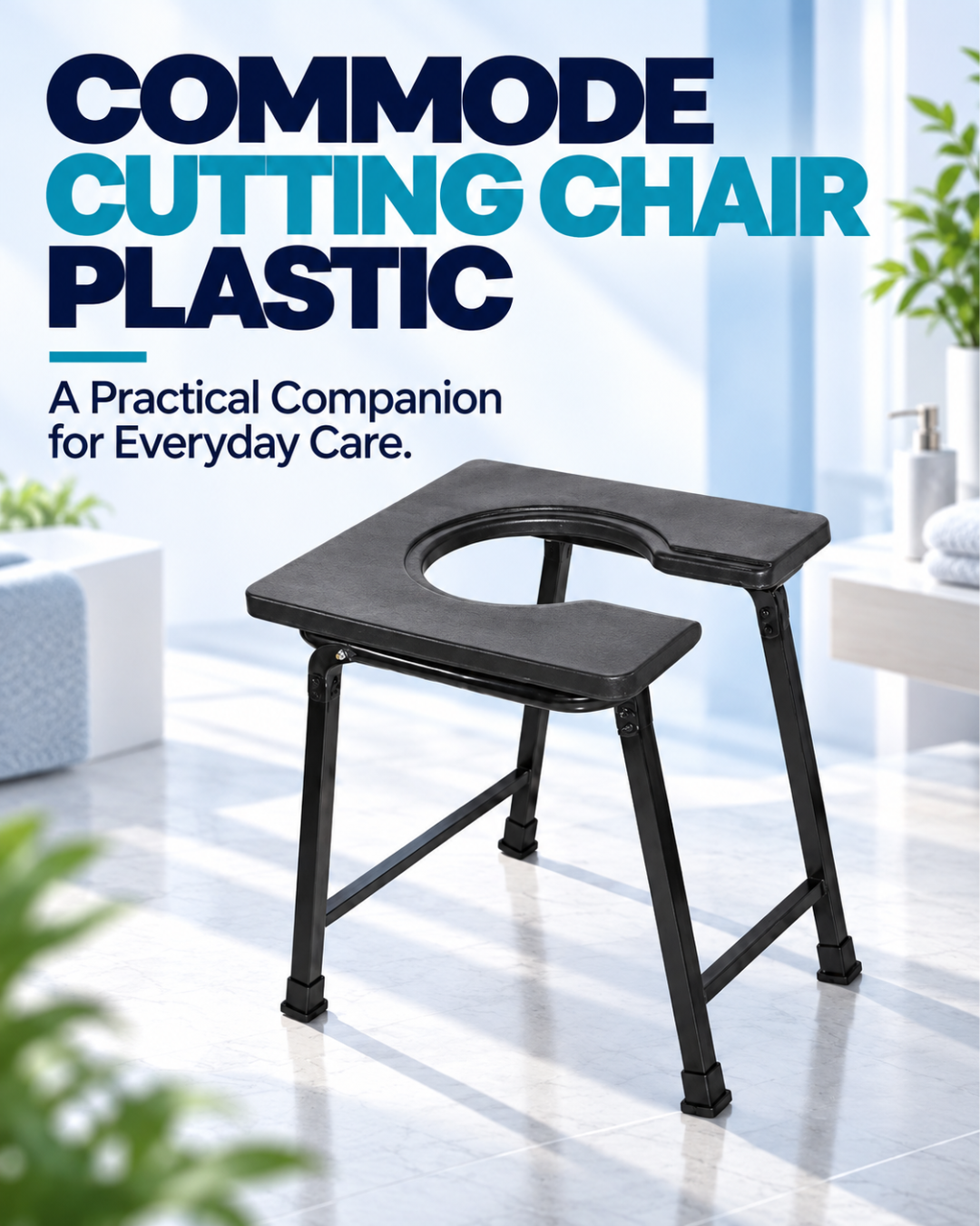 Commode Cutting Chair – Plastic