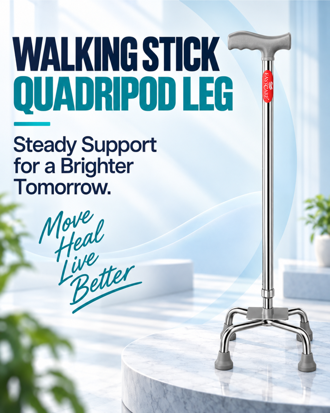 Walking Stick Quadripod Leg – EC 9524 – EasyCare