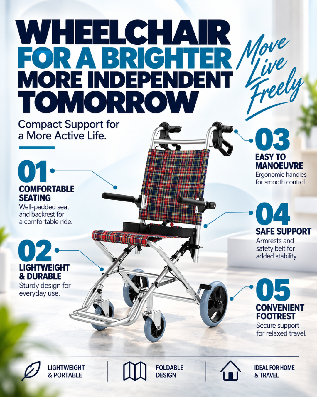 WHEELCHAIR – EC 9001L – EASYCARE – 2