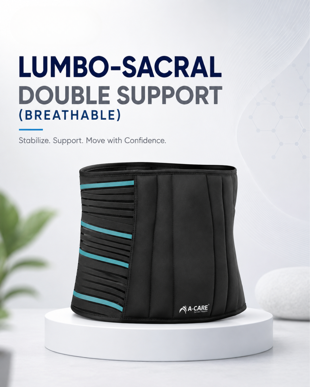 Lumbo-Sacral Double Support (Breathable)